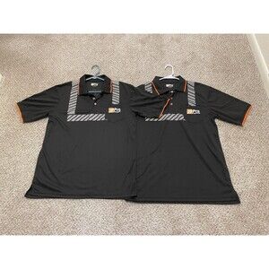 Home Depot Pro Delivery Polo W/Reflective Tape, Black, Lot of 2, men’s sz large